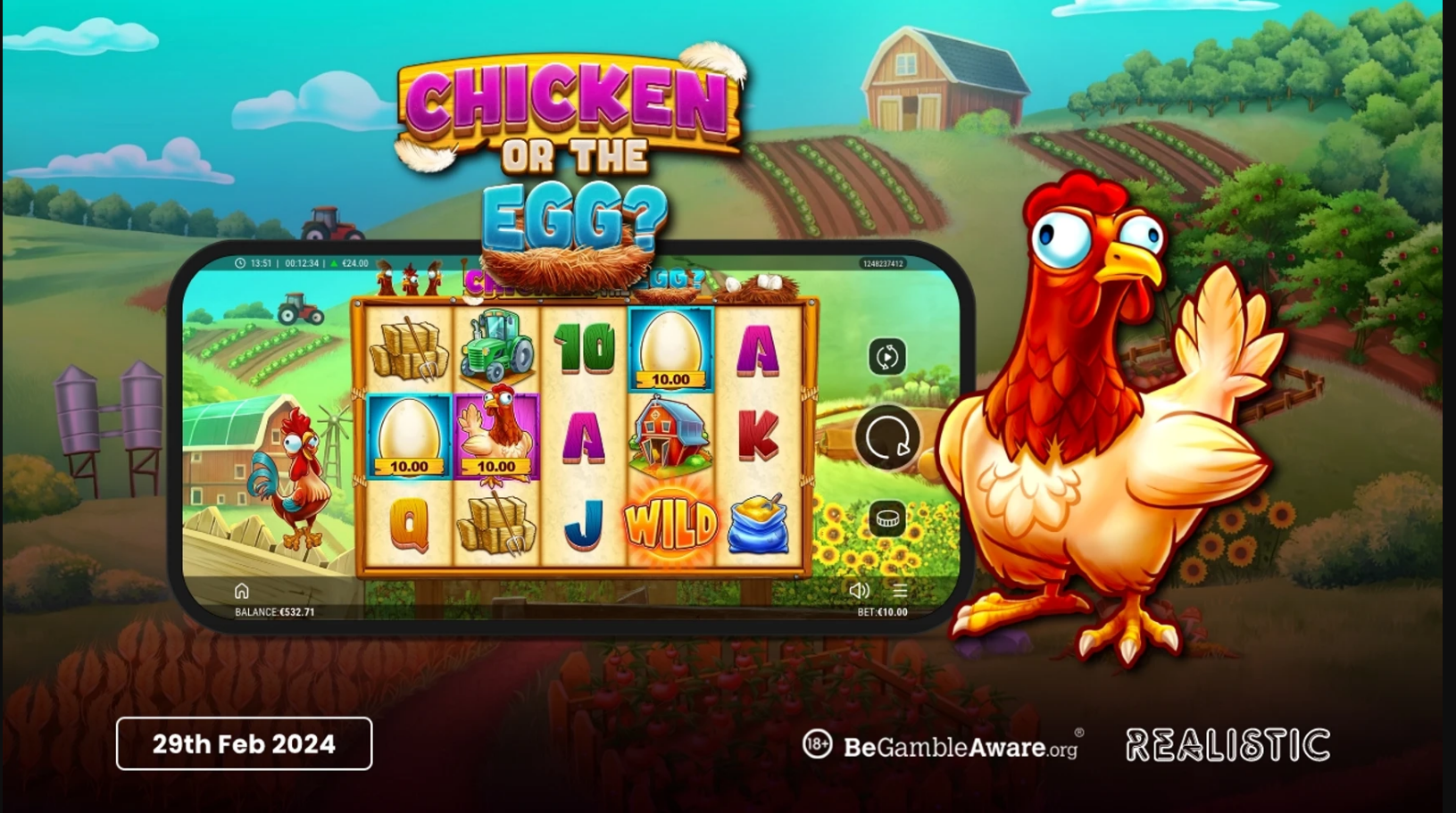 Chicken or the Egg: новый реалистичный слот от Realistic Games