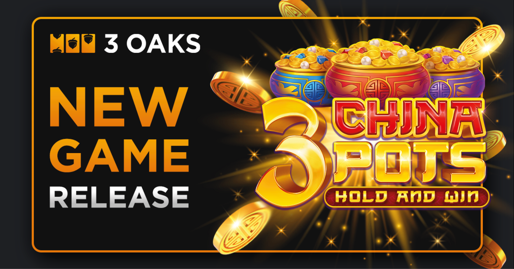 3 Oaks Gaming запускает 3 China Pots: Hold and Win
